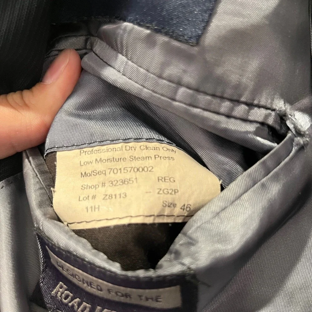 Zaharoff Basileia Nordstrom Road Warrior Mens Pinstripe Suit 46 Reg 46R